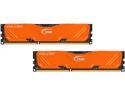 Team Vulcan 16GB (2 x 8GB) DDR3 1600 (PC3 12800) Desktop Memory (Orange Heat Spreader) Model TLAD316G1600HC10ADC01