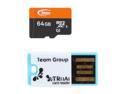 Team Xtreem 64GB microSDXC Flash Card With Card Reader Model TUSDX64GUHS05