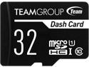 Team 32GB Dash Card  microSDHC UHS-I/U1 Class 10 Memory Card with Adapter, Speed Up to 80MB/s (TDUSDH32GUHS03)