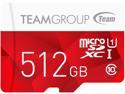 Team Group 512GB Color microSDXC UHS-I/U1 Class 10 Memory Card with Adapter, Speed Up to 80MB/s (TCUSDX512GUHS54)