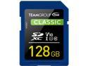 Team Group 128GB Classic SD Card U1 V10 C10 Card Read/Write Speed Up to 80/15MB/s (TSDXC128GIV1001)