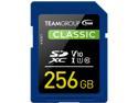 Team Group 256GB Classic SD Card U1 V10 C10 Card Read/Write Speed Up to 80/15MB/s (TSDXC256GIV1001)