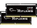 G.SKILL Ripjaws SO-DIMM 64GB (2 x 32GB) 262-Pin DDR5 SO-DIMM DDR5 4800 (PC4 38400) Laptop Memory Model F5-4800S3838A32GX2-RS