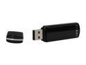 SUPER TALENT Luxio 64GB BLACK COLOR Flash Drive (USB2.0 Portable) 256bit AES Encryption Model STP64GLXBU
