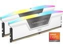 CORSAIR Vengeance RGB 32GB (2 x 16GB) 288-Pin PC RAM DDR5 6400 (PC5 51200) Desktop Memory Model CMH32GX5M2N6400C36W