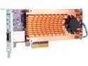 QNAP QM2-2S10G1T Dual M.2 22110/2280 SATA SSD and Single 10GBASE-T 10GbE Network Expansion Card (PCIe Gen2 x 4), Low-Profile Bracket pre-Loaded, Flat and Full-Height are Bundled, SSD not Included