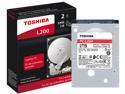 Toshiba L200 2TB Laptop PC Internal Hard Drive 5400 RPM SATA 6Gb/s 128MB Cache 2.5 inch 9.5mm Height - HDWL120XZSTA (RETAIL PACKAGE)