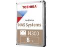 TOSHIBA N300 HDWG480XZSTA 8TB 7200 RPM 256MB Cache SATA 6.0Gb/s 3.5" Internal Hard Drive Retail