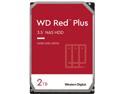 WD Red Plus 2TB NAS Hard Disk Drive - 5400 RPM Class SATA 6Gb/s, CMR, 64MB Cache, 3.5 Inch - WD20EFRX