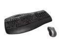 Microsoft K48-00019 Black 102 Normal Keys 17 Function Keys RF Wireless Ergonomic Optical Desktop Pro Keyboard and Mouse Combo