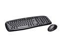 Logitech Cordless Desktop EX 100 Black 102 Normal Keys USB RF Wireless Standard Keyboard and Mouse