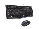 Logitech MK120 Wired Keyboard and Mouse Combo for Windows, Optical Wired Mouse, Full-Size Keyboard, USB Plug-and-Play, Compatible with PC, Laptop - Black