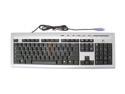 Logitech Ultra X 967353-0403 Silver/Black 104 Normal Keys 6 Function Keys PS/2 Wired Standard Keyboard