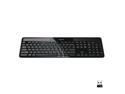 Logitech K750 Wireless Solar Keyboard for Windows, 2.4GHz Wireless with USB Unifying Receiver, Ultra-Thin, Compatible with PC, Laptop - Black
