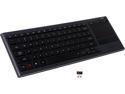 Logitech Recertified 920-006081 K830 Black USB 2.4 GHz Wireless Technology Standard Keyboard with Touchpad