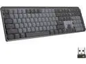 Logitech MX Mechanical Wireless Illuminated Performance Keyboard, Linear Switches, Backlit Keys, Bluetooth, USB-C, macOS, Windows, Linux, iOS, Android, Graphite