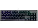 Cooler Master CK550 Gaming Mechanical Keyboard with RGB Backlighting, Brushed Aluminum Design, Floating Keycaps, On-the-Fly Controls, and Hybrid Key Rollover, Brown Mechanical Switch