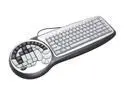 WOLF KING Timber Wolf KBWOLTV22588US Black & White 87+40 Normal Keys 8 Function Keys USB Wired Ergonomic Gaming Keyboard