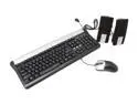 SpecResearch MKS-301(USB) Silver/Black 104 Normal Keys 15 Function Keys USB Wired Standard MultiMedia KB + Mouse + Speaker 3-in-1 Combo