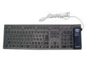 GRANDTEC FLX-2000 Black 109 Normal Keys USB Wired Slim Virtually Indestructible Keyboard