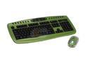 APEVIA KI-COMBO-GN Green/Black 104 Normal Keys 18 Function Keys PS/2 Wired Standard Keyboard and Mouse Combo
