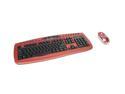 APEVIA KI-COMBO-RED Red/Black 104 Normal Keys 22 Function Keys PS/2 Wired Standard Keyboard and Optical Scroll Mouse Combo Set
