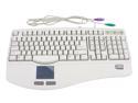 ADESSO WKB-120 White 107 Normal Keys PS/2 Standard Keyboard with Glidepoint Touchpad