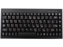 Adesso ACK-595PB Mini PS/2 Keyboard (Black)
