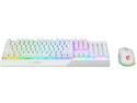 MSI Vigor GK30 Combo White, 6-Zone RGB GK30 Gaming Keyboard & GM11 Gaming Mouse, Water Repellent & Splash-Proof, 5000 DPI