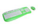 Saitek PK09AUGN Green 104 Normal Keys 10 Function Keys Ergonomic Multimedia Keyboard & Mouse Combo