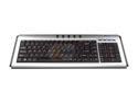 Rosewill RK-600 Silver/Black 104 Normal Keys 5 Function Keys USB Wired Slim Keyboard