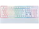 Rosewill NEON K51W Wired Mechanical Gaming Keyboard, Hybrid Membrane Mechanical Switches, 8 RGB LED Backlight Effects, 19-Key Anti-Ghosting, Ergonomic, White