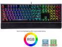 Rosewill NEON K85 RGB Wired Mechanical Gaming Keyboard, Kailh Blue Switches, 10 RGB LED Backlight Effects with Additional Luminescence, 104 Keys, NKRO, Anti-Ghosting, Multimedia Control Keys