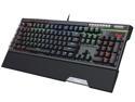 Rosewill Blitz K50 RGB Wired Gaming Clicky Mechanical Keyboard, Outemu Blue Switches, 14 RGB LED Backlight Effects, NKRO, Anti-Ghosting, 6  Macro Keys, Dedicated Media Controls, USB Passthrough