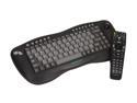 nMEDIAPC HTPCKB-B Black 2.4GHz RF Wireless Streamlined Keyboard with Track Ball & Remote Combo Set