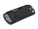 nMEDIAPC HTPCKB-100 Black USB RF Wireless Slimline Keyboard with IR Universal TV Remote Set