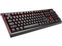 RAPOO VPRO V500L Mechanical Gaming Keyboard, Blue Switches, Red LED, Aluminum Frame, 6.0 Feet Braided Cable Wire Grade-A Refurbished "Like New"