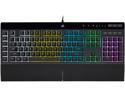 Corsair K55 RGB PRO Membrane Wired Gaming Keyboard – IP42 Dust and Spill-Resistant, 6 Macro Keys w/ Elgato Integration, iCUE Compatible – Black