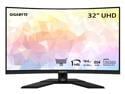 GIGABYTE - M32UC - 32" VA Curved Gaming Monitor - UHD 3840x2160 - 144Hz/OC 160Hz - 1ms MPRT - AMD FreeSync Premium Pro - Type C KVM - HDMI, DP, Type C - Height Adjustable - Black