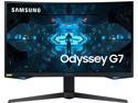 SAMSUNG Odyssey G7 LC32G75TQSNXZA 32" (31.5" Viewable) QHD 2560 x 1440 (2K) 1ms GTG 240Hz, HDMI 2xDisplayPort, USB, G-Sync Compatible, Pivot, Swivel, Height Adjust Curved Gaming Monitor