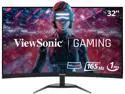 ViewSonic VX3268-PC-MHD 32 Inch 1080p Curved 165Hz 1ms Gaming Monitor with FreeSync Premium Eye Care HDMI and Display Port