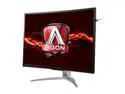 AOC AGON AG322QCX 31.5" Curved Gaming Monitor, 1800R Curvature, QHD 2560 x 1440 VA Panel, AMD FreeSync, 144Hz, Height Adjustable, DisplayPort/HDMI, USB 3.0 hub, VESA Compatible