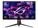 ASUS ROG Swift 32" 4K OLED Gaming Monitor (PG32UCDM) - UHD (3840 x 2160), QD-OLED, 240Hz, 0.03ms, G-SYNC Compatible, Custom Heatsink, Graphene Film, 99% DCI-P3, True 10-bit, 90W USB-C