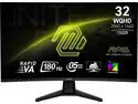 MSI 32" 180 Hz Rapid VA WQHD Gaming Monitor 82% Adobe RGB / 78% DCI-P3 / 101% sRGB MAG 32CQ6F