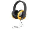 SYBA Oblanc U.F.O. 3.5mm Connector Circumaural Headphones with Invisible In-line Microphone, YELLOW