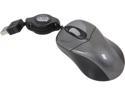 ADESSO Mini Retractable IMOUSES1 Black 3 Buttons 1 x Wheel USB Wired Optical 1000 dpi Mouse
