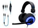 Rosewill NEBULA GX10 Gaming Headset with Microphone for PC / PS4 / Mac & Blue Backlight