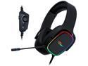 Rosewill SAROS C150XS 7.1 Surround Sound USB Pro Gaming Headset, 50mm Full Spectrum Driver, Noise Reduction Microphone, In-Line Controls, Dynamic RGB Backlighting, For PS4, PS5, PC, Laptop, mobile