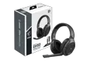 MSI Immerse GH50 Wireless Gaming Headset – 22 Hr Battery Life, 50mm Neodymium Drivers, Detachable Omnidirectional Mic, Lightweight Comfort, Cross Platform Connectivity, carrying Pouch