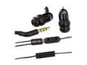 MEElectronics Black 3.5mm Headset w/Attached Hi-Fi Sound-Isolating In-Ear Headphones with Microphone for Apple Devices and Cell Phones (M9P-BK)